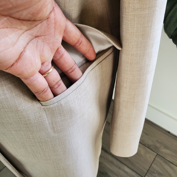 BABATON | Aritzia Heather Oat Beige Agency Blazer (Size M) - Picture 7 of 13